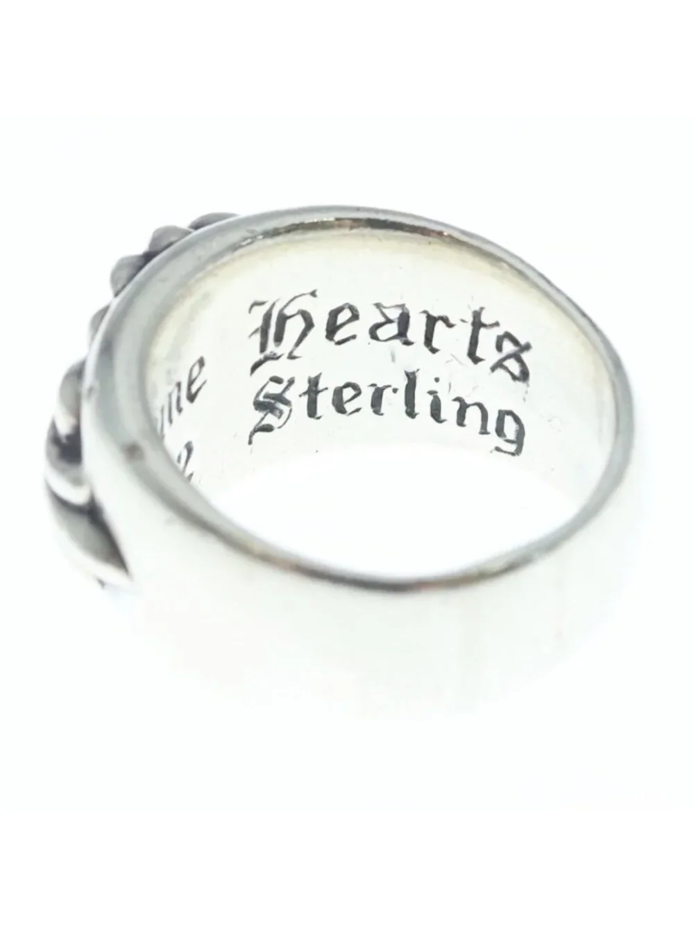 Chrome Hearts Flrl Crs Floral Cross Ring Silver